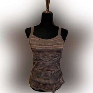 White House Black Market Expresso Metallic Tank size XS